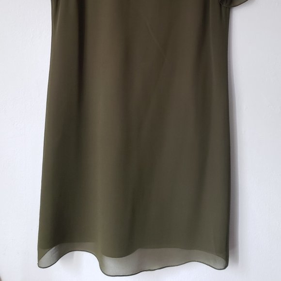 Green silk ivy embroidered Madewell dress - Picture 5 of 5